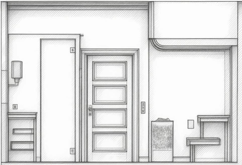 Specialdesignet snedkerinventar – køkken, badeværelse, garderobe og walk-in i egetræ, valnød og marmor med messing armatur · V.05 Aalborg · Aalborg · Riise Studio (24)